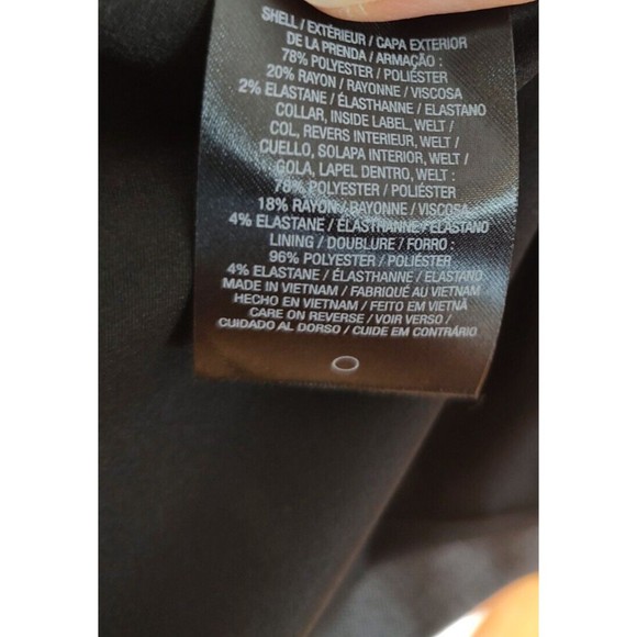 T Tahari size 4 gray and black collarless blazer jacket - Picture 8 of 8